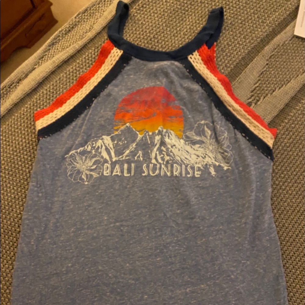 Free People Boho Crochet detail tank